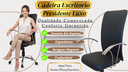 Ver imagem 6 de Cadeira Escritório Presidente NR17 Ergonômica Giratória Braços Luxo Cromo Dvl com Rodízios