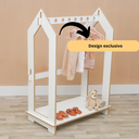 Ver imagem 3 de Arara de Chão Cabideiro Infantil 100% Mdf com Prateleira Auxiliar - Casa