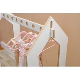 Arara de Chão Cabideiro Infantil 100% Mdf com Prateleira Auxiliar - Casa - 5
