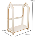 Ver imagem 4 de Arara de Chão Cabideiro Infantil 100% Mdf com Prateleira Auxiliar - Casa