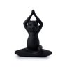 Yoga cat preto em resina 11x15x5 cm - 1
