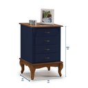 Ver imagem 4 de Mesa de Cabeceira Retrô 4 Gavetas Pés Luiz Xv 60404 Linz Móveis
