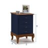 Mesa de Cabeceira Retrô 4 Gavetas Pés Luiz Xv 60404 Linz Móveis - 4