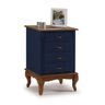Mesa de Cabeceira Retrô 4 Gavetas Pés Luiz Xv 60404 Linz Móveis - 1