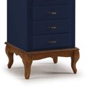 Ver imagem 3 de Mesa de Cabeceira Retrô 4 Gavetas Pés Luiz Xv 60404 Linz Móveis
