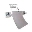 Ver imagem 2 de Torneira Moderna Duplocomando Parede Banheiro Lavabo Prata