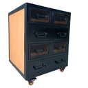 Ver imagem 7 de Cômoda Grande para Quarto com 6 Gavetas - Modelo Industrial - Ferro Preto e Madeira Maciça Canela