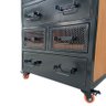 Cômoda Grande para Quarto com 6 Gavetas - Modelo Industrial - Ferro Preto e Madeira Maciça Canela - 5