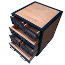 Ver imagem 2 de Cômoda Grande para Quarto com 6 Gavetas - Modelo Industrial - Ferro Preto e Madeira Maciça Canela