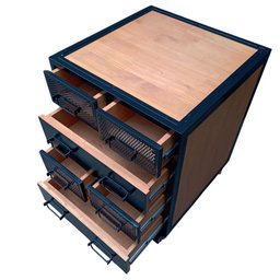 Cômoda Grande para Quarto com 6 Gavetas - Modelo Industrial - Ferro Preto e Madeira Maciça Canela - 2