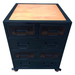 Cômoda Grande para Quarto com 6 Gavetas - Modelo Industrial - Ferro Preto e Madeira Maciça Canela - 9