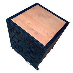 Cômoda Grande para Quarto com 6 Gavetas - Modelo Industrial - Ferro Preto e Madeira Maciça Canela - 6