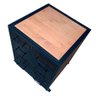 Cômoda Grande para Quarto com 6 Gavetas - Modelo Industrial - Ferro Preto e Madeira Maciça Canela - 6