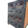 Cômoda Grande para Quarto com 6 Gavetas - Modelo Industrial - Ferro Preto e Madeira Maciça Canela - 4