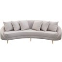 Ver imagem 3 de Sofá 3 Lugares para Sala de Estar Living Orgânico 250cm Moah T03 Linho Bege - Lyam Decor