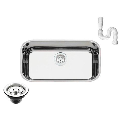 Pia de Cozinha Inox As Robust Nº2 56x34x17 022.