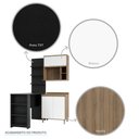 Ver mais imagens de Cozinha Compacta 4 Peças com Bancada Mesa Gourmet Armário com Nicho Balcão 80cm Mel Luciane Móveis