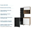 Ver imagem 7 de Cozinha Compacta 4 Peças com Bancada Mesa Gourmet Armário com Nicho Balcão 80cm Mel Luciane Móveis