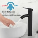 Ver mais imagens de Torneira Monocomando Banheiro Lavabo Bancada Mesa Pia Aerador Misturador Agua Quente Fria Lavanderia