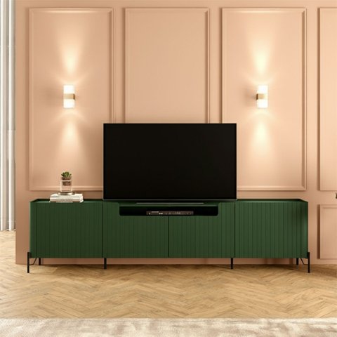 Rack para Sala 4 Portas Brisadas Mdf L220 X A65cm