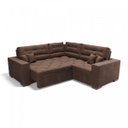 Ver imagem 5 de Sofá de Canto Bahia 2,25x2,25M Retrátil e Reclinável com Molas e Almofadas Espresso Móveis