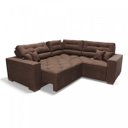 Ver imagem 6 de Sofá de Canto Bahia 2,25x2,25M Retrátil e Reclinável com Molas e Almofadas Espresso Móveis