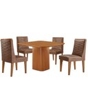 Ver imagem 5 de Mesa de Jantar Eloise 90cm Tampo Mdf 4 Cadeiras Moderna Tork/naturale