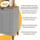 Ver imagem 5 de Cozinha Compacta Bariloche 6 Portas 2 Gavetas com Vidro e Pés 100% MDF Titânio Fosco - Indékes