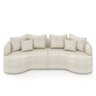 Sofá Living Decorativo Salinas 2 Lugares com Almofadas 210cm Modulado Bouclê Off White G33- Gran Bel - 2