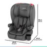 Cadeirinha de Bebe Para Auto Dobrável De 9 Até 36 kg Grupos 1, 2 e 3 Mib Cinza Galzerano - 7