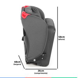 Cadeirinha de Bebe Para Auto Dobrável De 9 Até 36 kg Grupos 1, 2 e 3 Mib Cinza Galzerano - 8