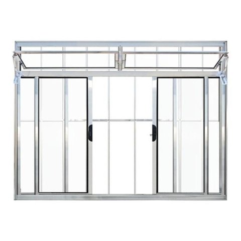 Vitro 4 Folhas 1,20 X 1,50 C/band. C/grade Total Alumínio Brilhante