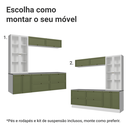 Ver imagem 6 de Estante Sala de Estar com Rack + Cristaleira 230cm Branco/verde/branco Vik Madesa 01