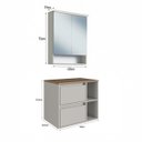 Ver imagem 7 de Conjunto para Banheiro Gabinete Suspenso 60cm Espelheira C/ Led Arenas