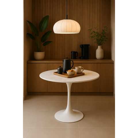Mesa Redonda 110cm em Mármore Espírito Santo