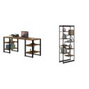 Ver imagem 2 de Conjunto 2 Peças com Escrivaninha e Estante Industrial Innovare Art Panta Marrom e Preto