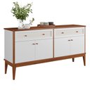 Ver imagem 2 de Balcão de Madeira Maciça 4 Portas e 2 Gavetas Viena Branco