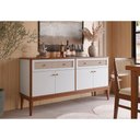 Ver imagem 3 de Balcão de Madeira Maciça 4 Portas e 2 Gavetas Viena Branco