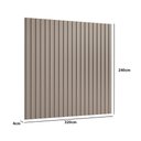 Ver imagem 2 de Painel Ripado Decorativo para Sala de Estar 100% MDF Grigio Casa Lar Shop 320cm