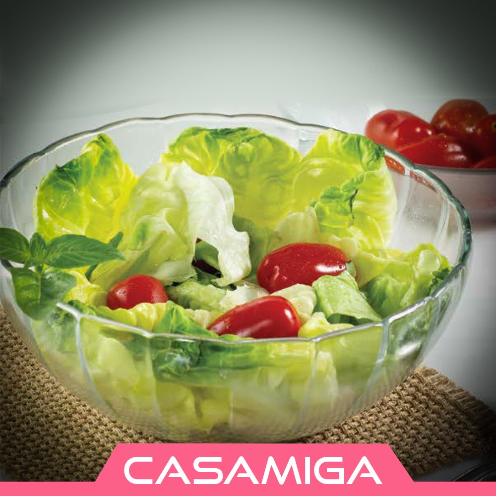 Saladeira Fruteira Bowl Tigela Vidro Transparente 1000ml - 5