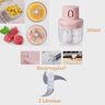 Mini Processador Recarregável De Alimentos Elétrico Usb - Branco - 4
