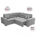 Ver imagem 3 de Sofá de Canto Bahia 2,32x2,32M Retrátil e Reclinável com Molas e Almofadas Espresso Móveis