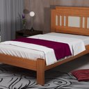 Ver imagem 1 de Cama de Solteiro 100% MDF 117x95,8cm Marina Marrom/Marrome/Off White