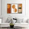 Trio de Quadros Decorativos Geométrico Moderno Escritório - 3