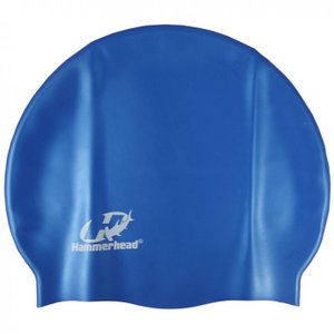 Touca para natação de Silicone HammerHead Lisa Azul