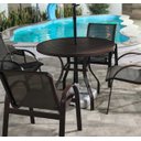 Ver imagem 2 de Mesa Jardim 90cm Ripada de Alumínio Resistente Área Externa