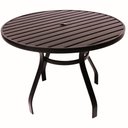 Ver imagem 1 de Mesa Jardim 90cm Ripada de Alumínio Resistente Área Externa