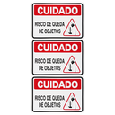 Ver imagem 1 de Combo 10 Placas de Sinalização Cuidado Risco de Queda de Objetos 30x20 Acesso - S-226/2 F9e