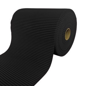 Tapete Emborrachado Antiderrapante 15m X 45cm Rolo Preto