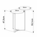 Ver imagem 4 de Kit Mesa Centro e Lateral Chanfrada Pes Metal Dourado Nero Artesano